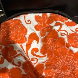 Sax Fifth Avenue Orange & White Bag Purse